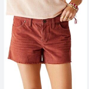 Carve Designs Oahu 6" Corduroy Shorts Size 0 Organic Cotton Red Coastal Cut Off